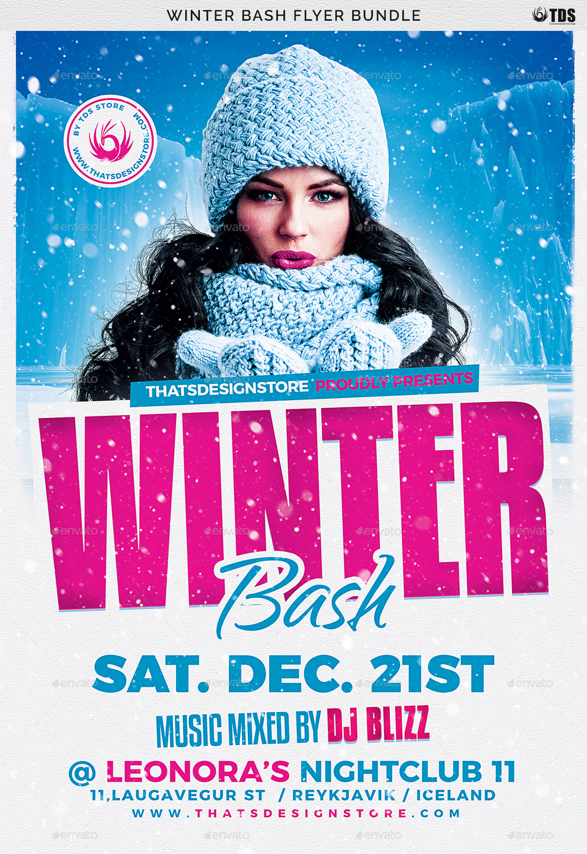 Winter Bash Flyer Bundle by lou606 GraphicRiver